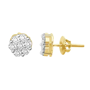 .15ctw Diamond Cluster Earrings