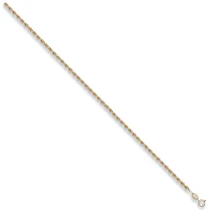 9ct Yellow Gold Hollow 2.7mm 20 Inch Rope Necklace 3.6g