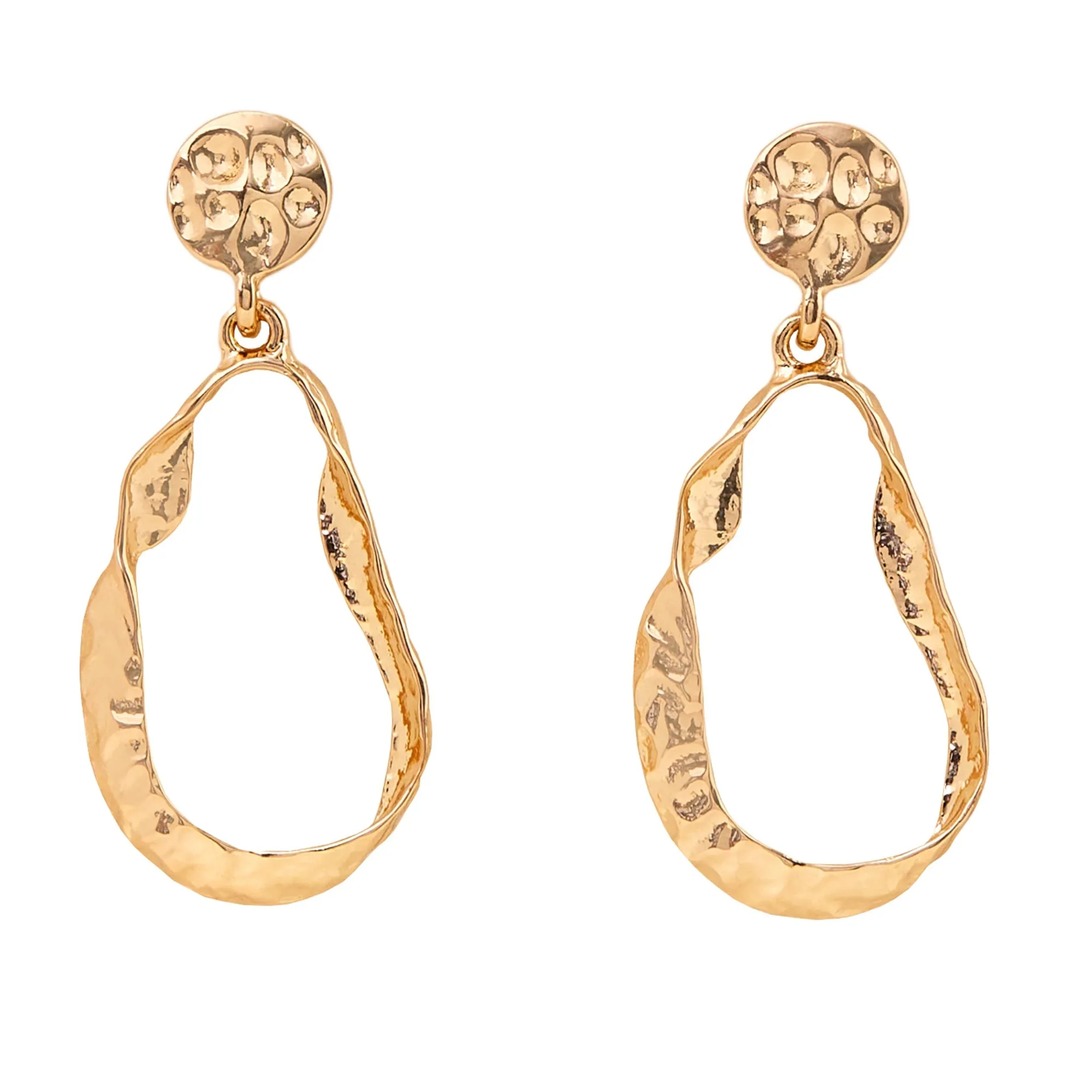 Accessorize London Women's Gold Twisted Teardrop Earrings