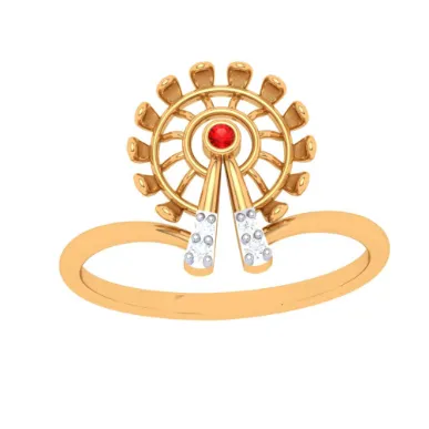 Aesthetic Pure Gold Finger Ring