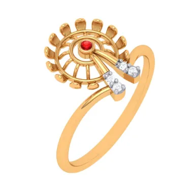 Aesthetic Pure Gold Finger Ring