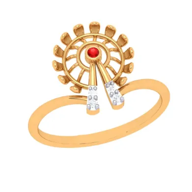 Aesthetic Pure Gold Finger Ring