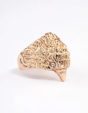 Antique Gold Majestic Eagle Ring