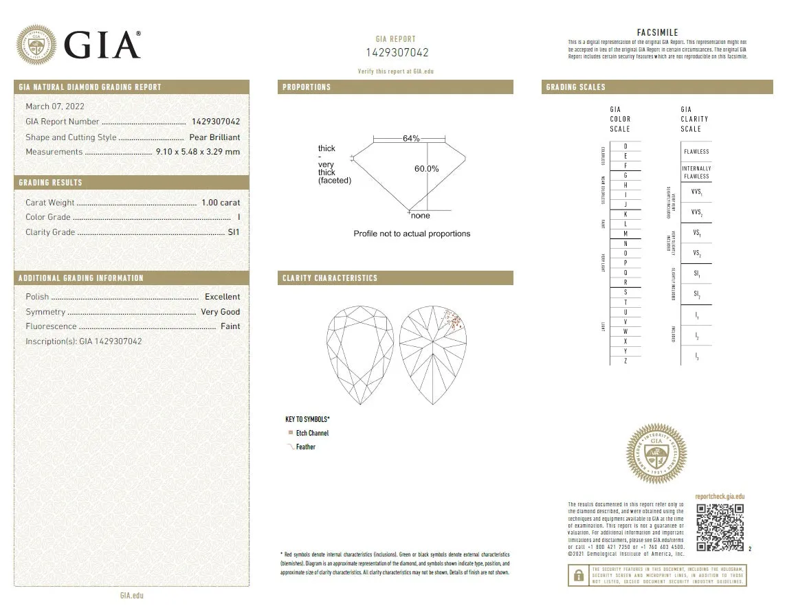 Beauvince GIA I VS2-SI1 Certified 2.00 Carat Pear Shape Diamond Studs