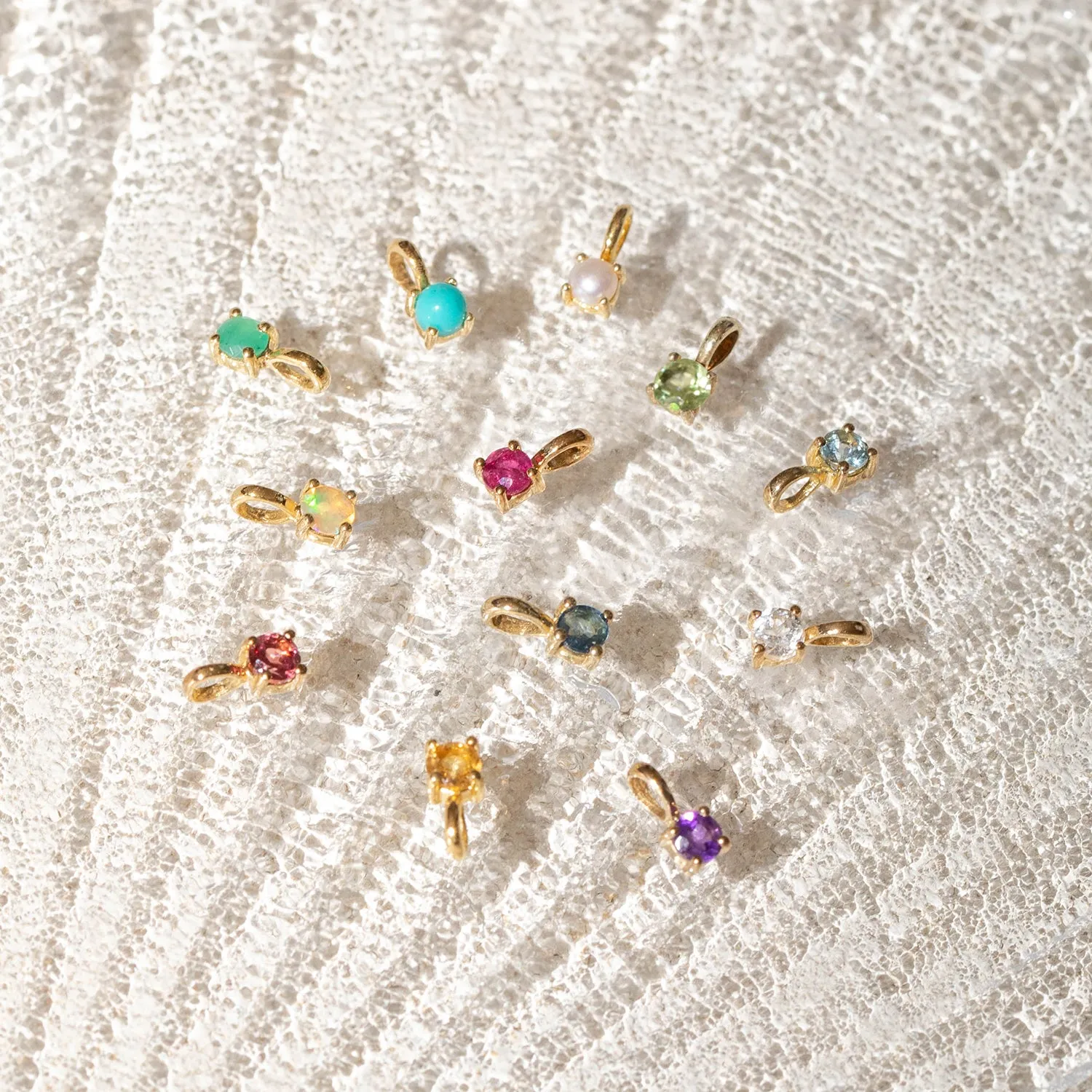 Birthstone Charm | Gold & Emerald