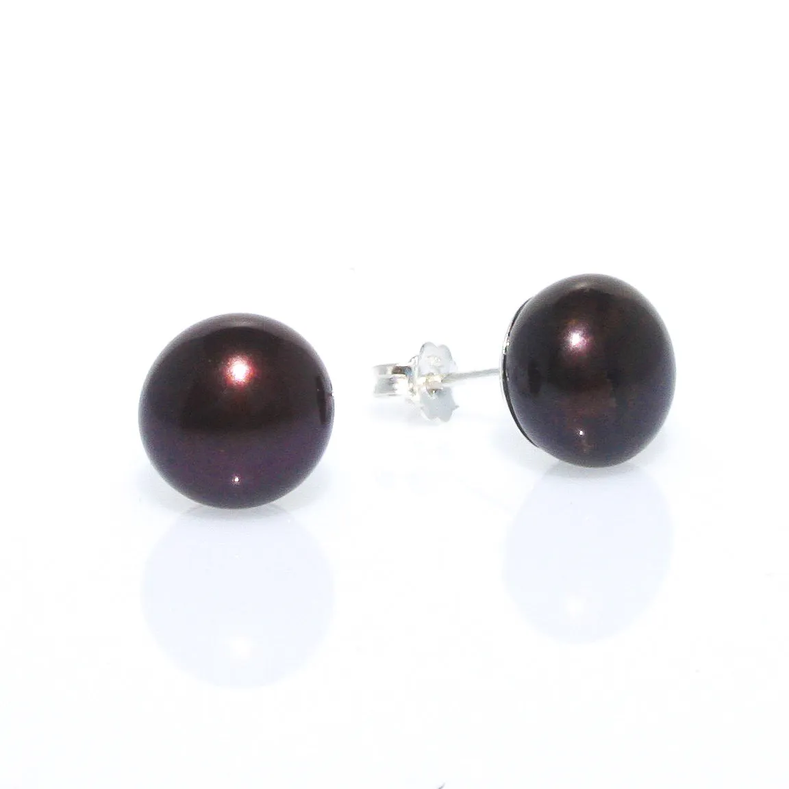 Black Pearl Studs 12mm