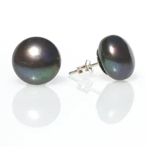 Black Pearl Studs 12mm