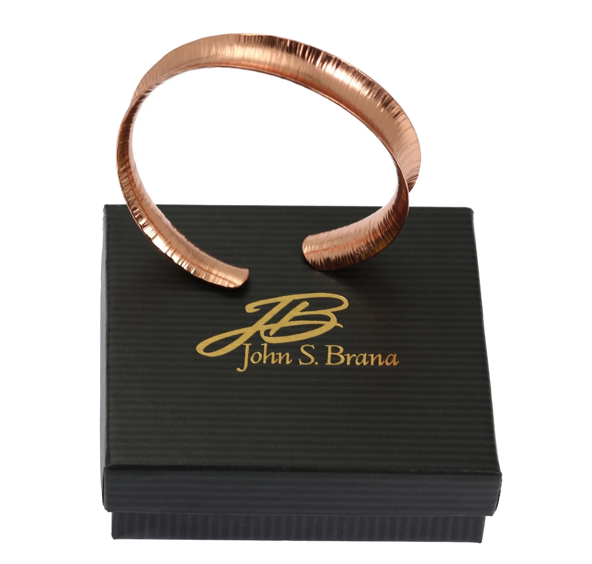 Chased Anticlastic Copper Bangle Bracelet