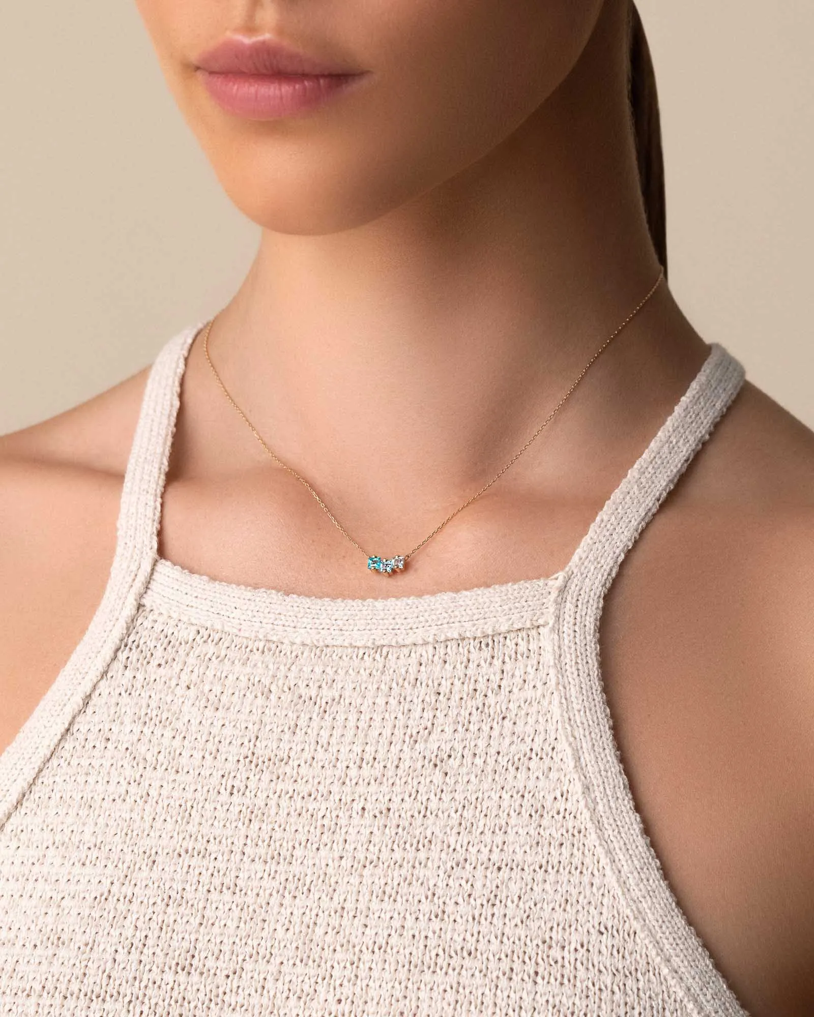 Cierra Light Blue Ombre Mini Bar Pendant