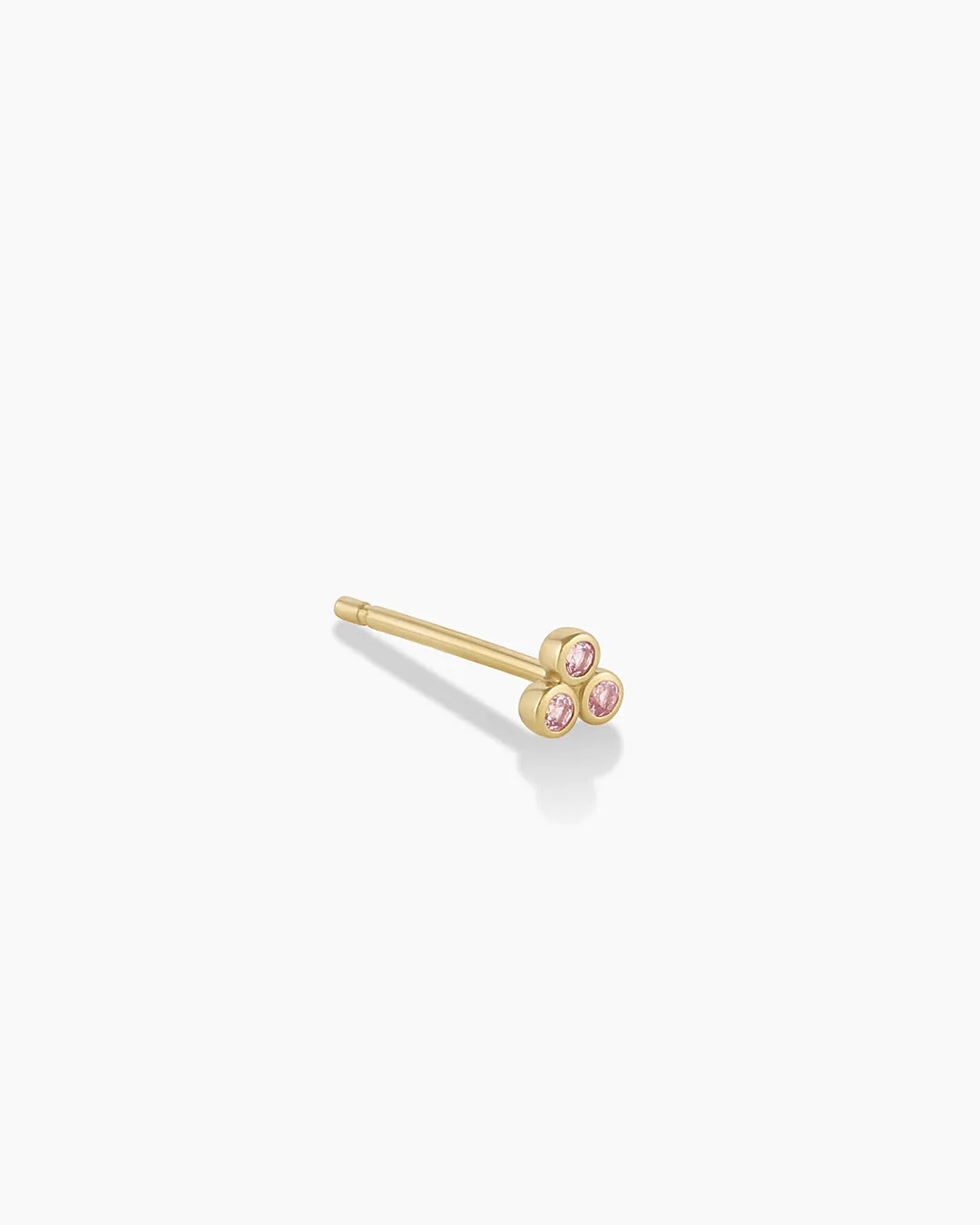 Classic Pink Sapphire Trio Studs