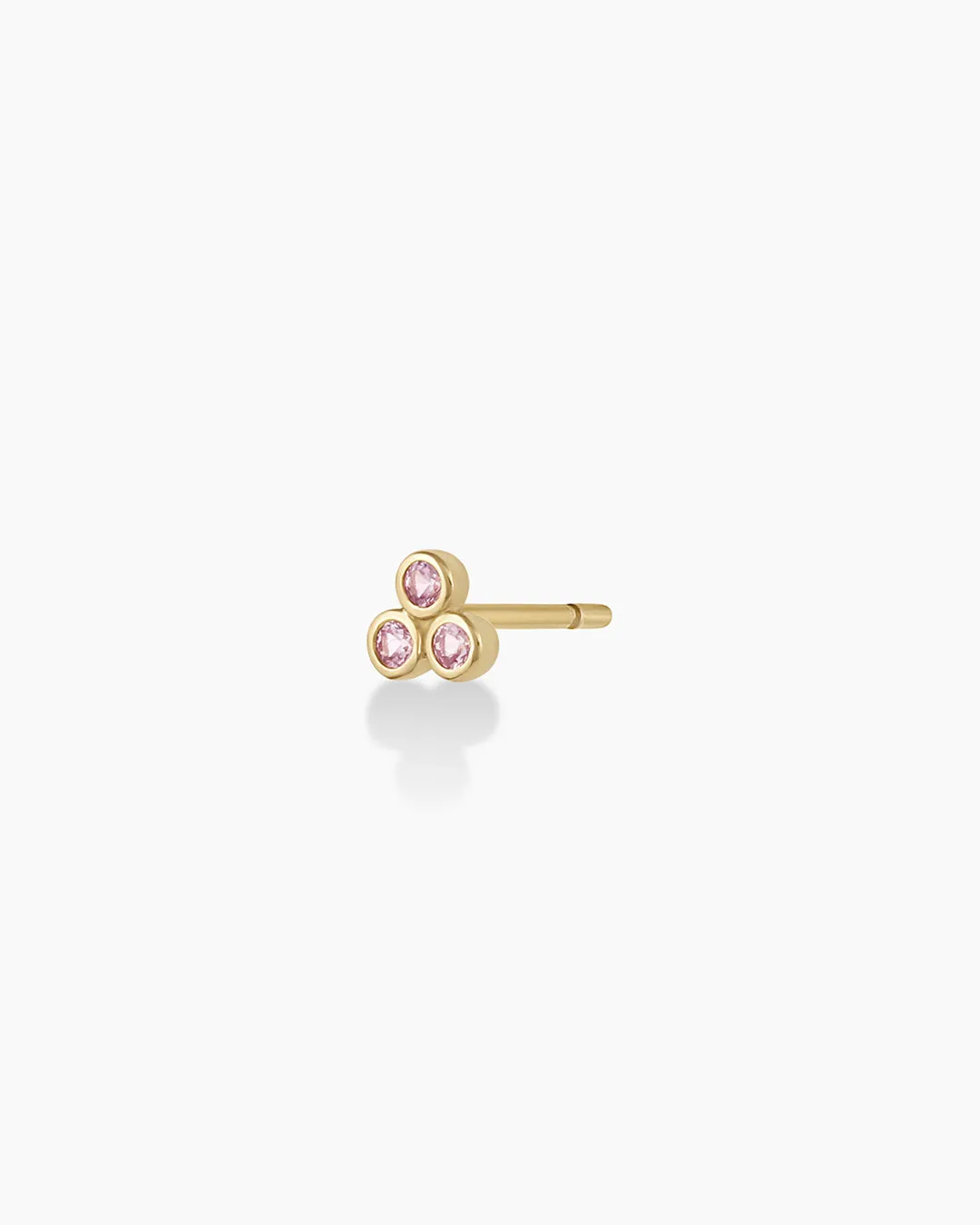 Classic Pink Sapphire Trio Studs