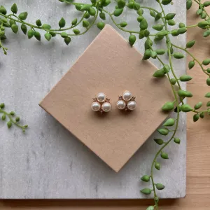 Classic Triple Pearl Studs