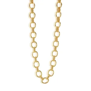 Cleopatra Regal Link Necklace, 32" - Gold