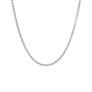 Creed Silver Box Link Chain Necklace