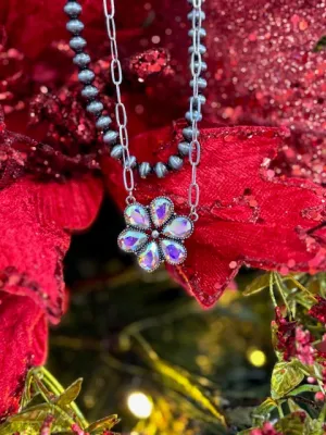 Crystal Flower Layered Necklace