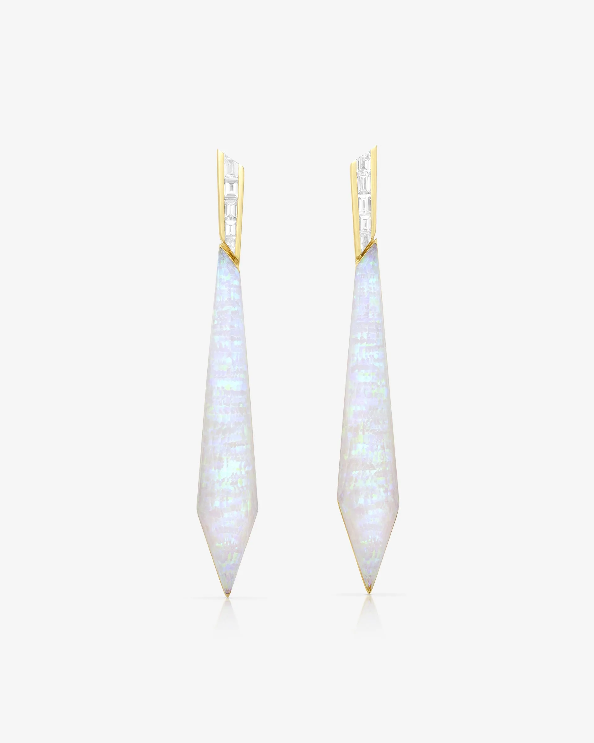 Crystal Haze Shard Stiletto Earrings