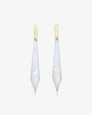 Crystal Haze Shard Stiletto Earrings