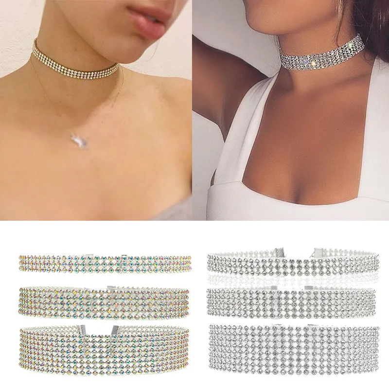 Crystal Rhinestone Choker Necklace