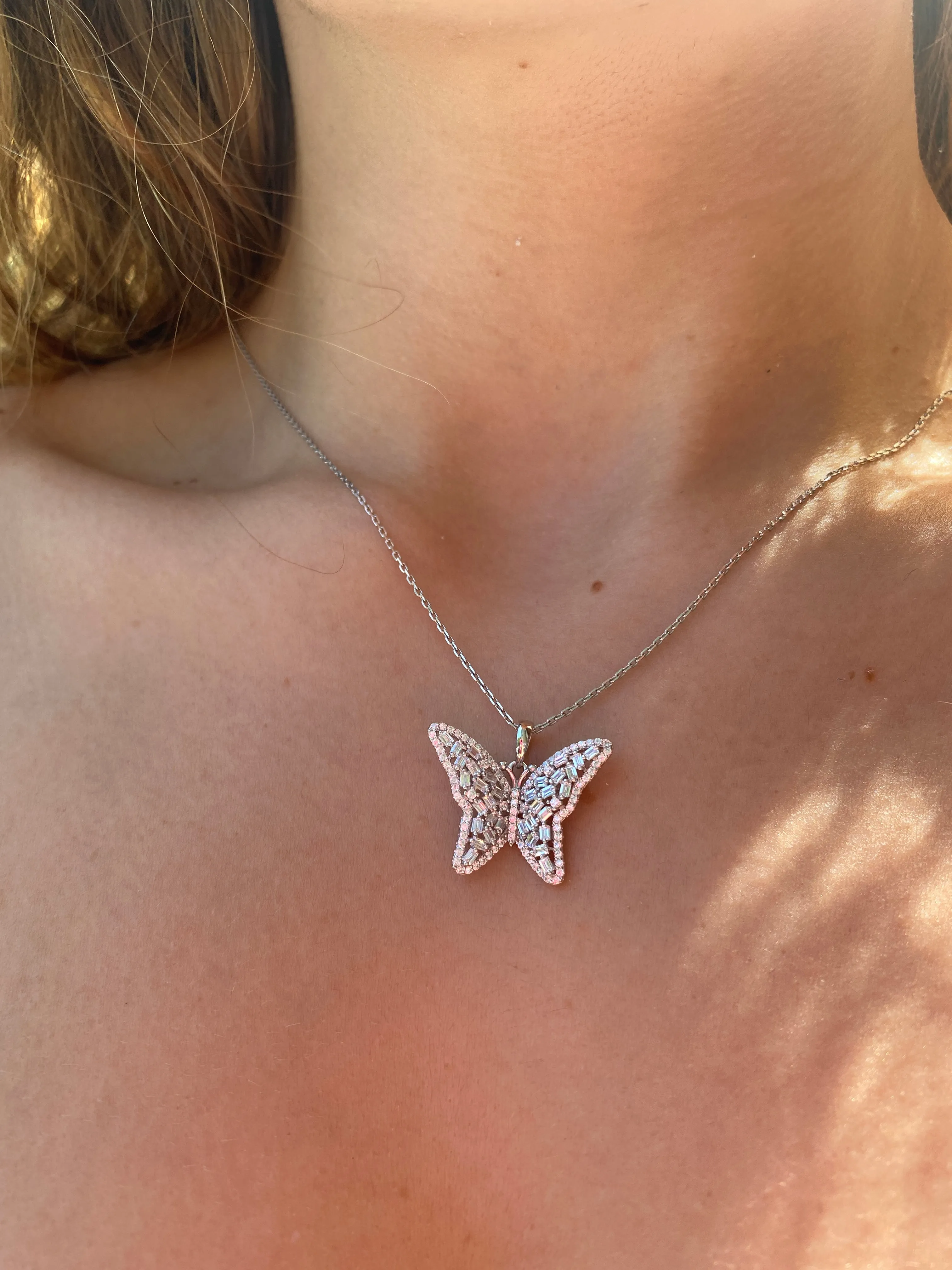 CZ Butterfly Necklace