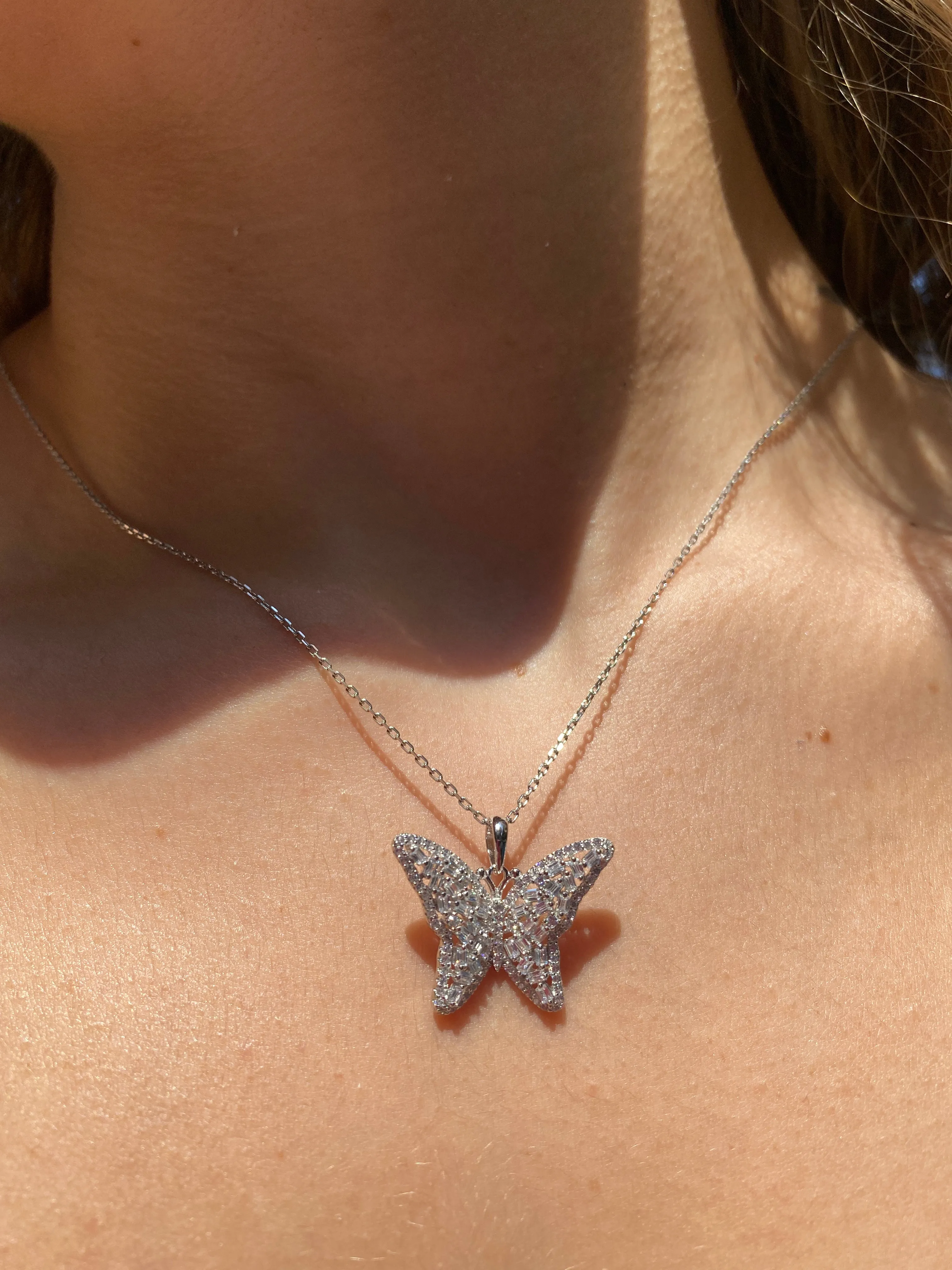 CZ Butterfly Necklace