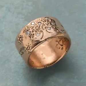 Dappled Forest Ring, Rose Gold