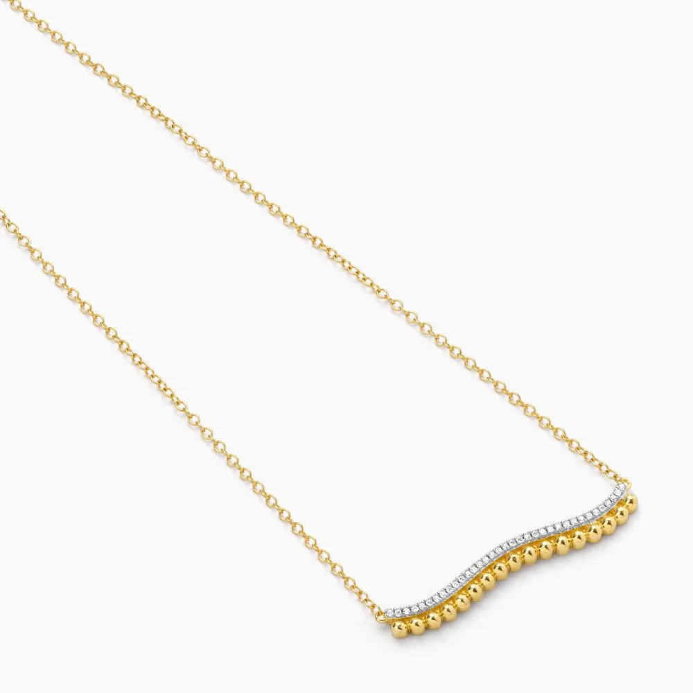 Ella Stein Wave Of Life Pendant Necklace in Gold