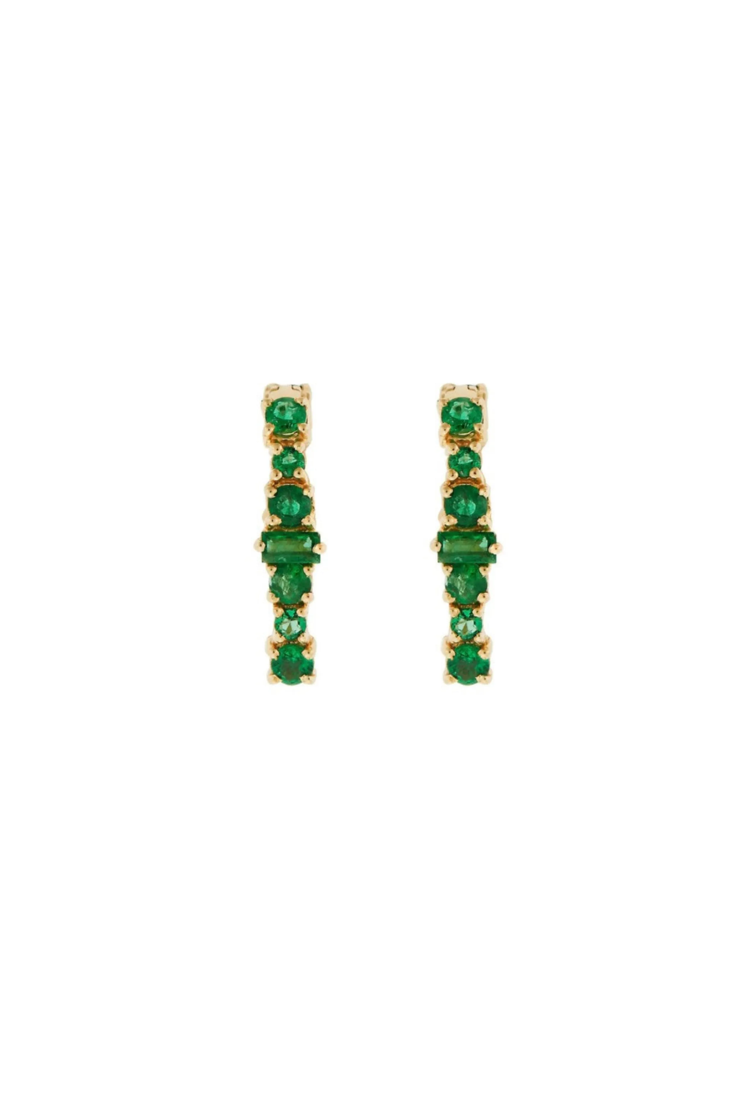 Emerald Rivulet Spread Oval Hoops