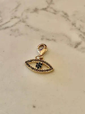 Evil Eye Pave Charm - Gold