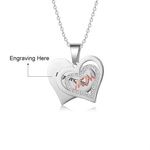 Heart Necklace for Women- Stainless Steel Charm Pendant for Women- Fashion Jewellery for Women- Accessories for Women- Customized Jewellery for Women