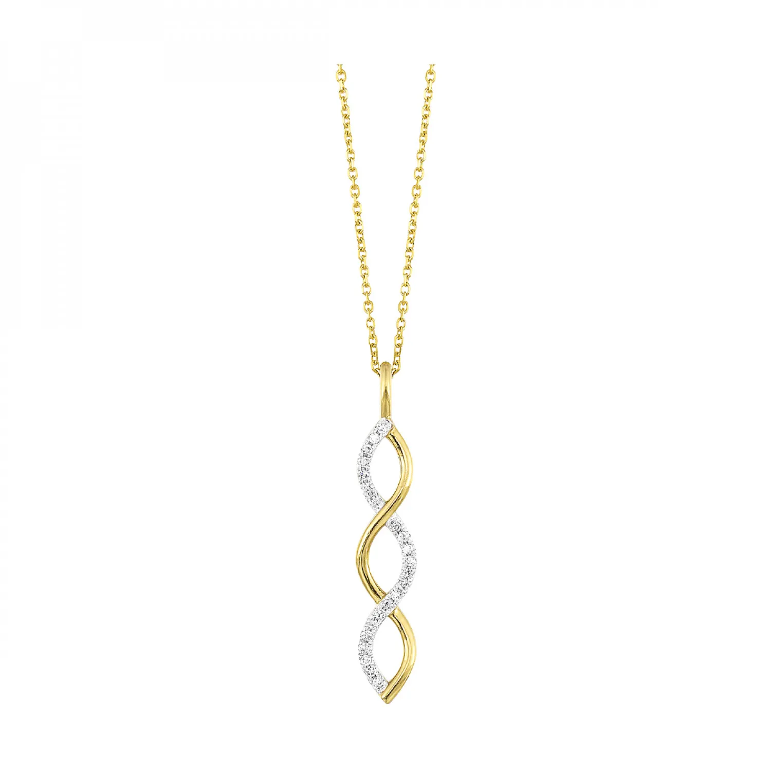 Infinity Twist Diamond Pendant