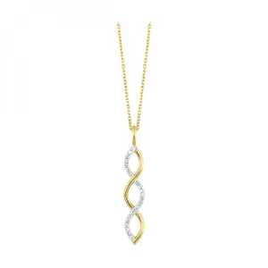 Infinity Twist Diamond Pendant