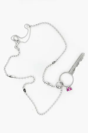 K Hole Necklace | Pink Sapphire