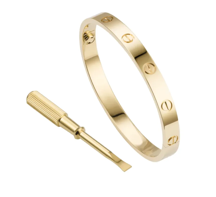 Love Bangle 18K Gold Luxury Bracelet Bangle Stainless Steel