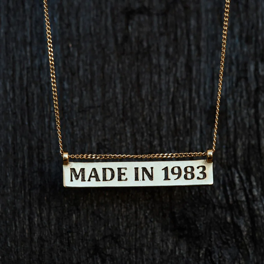 Made In Birth Year Gold Necklace