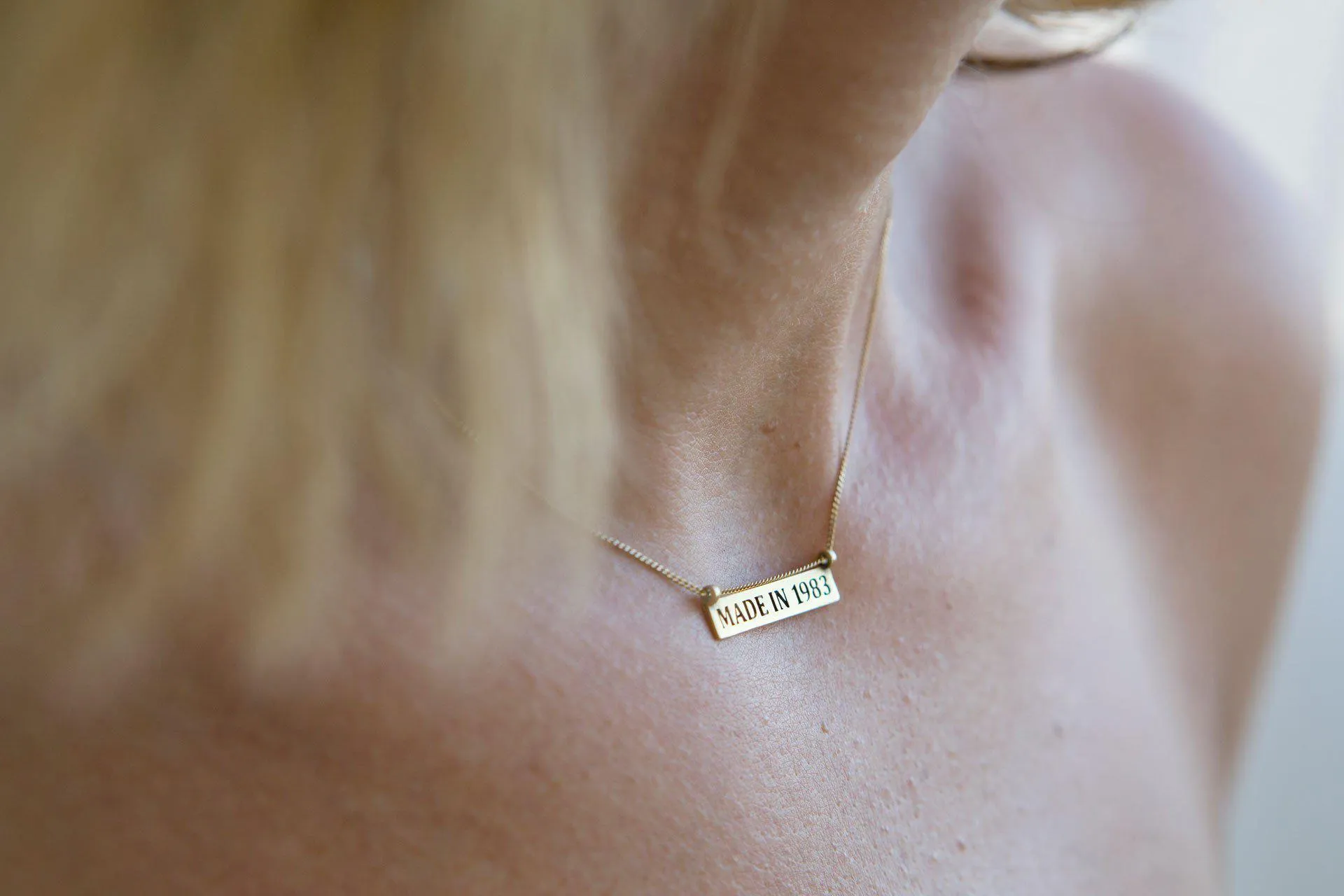 Made In Birth Year Gold Necklace