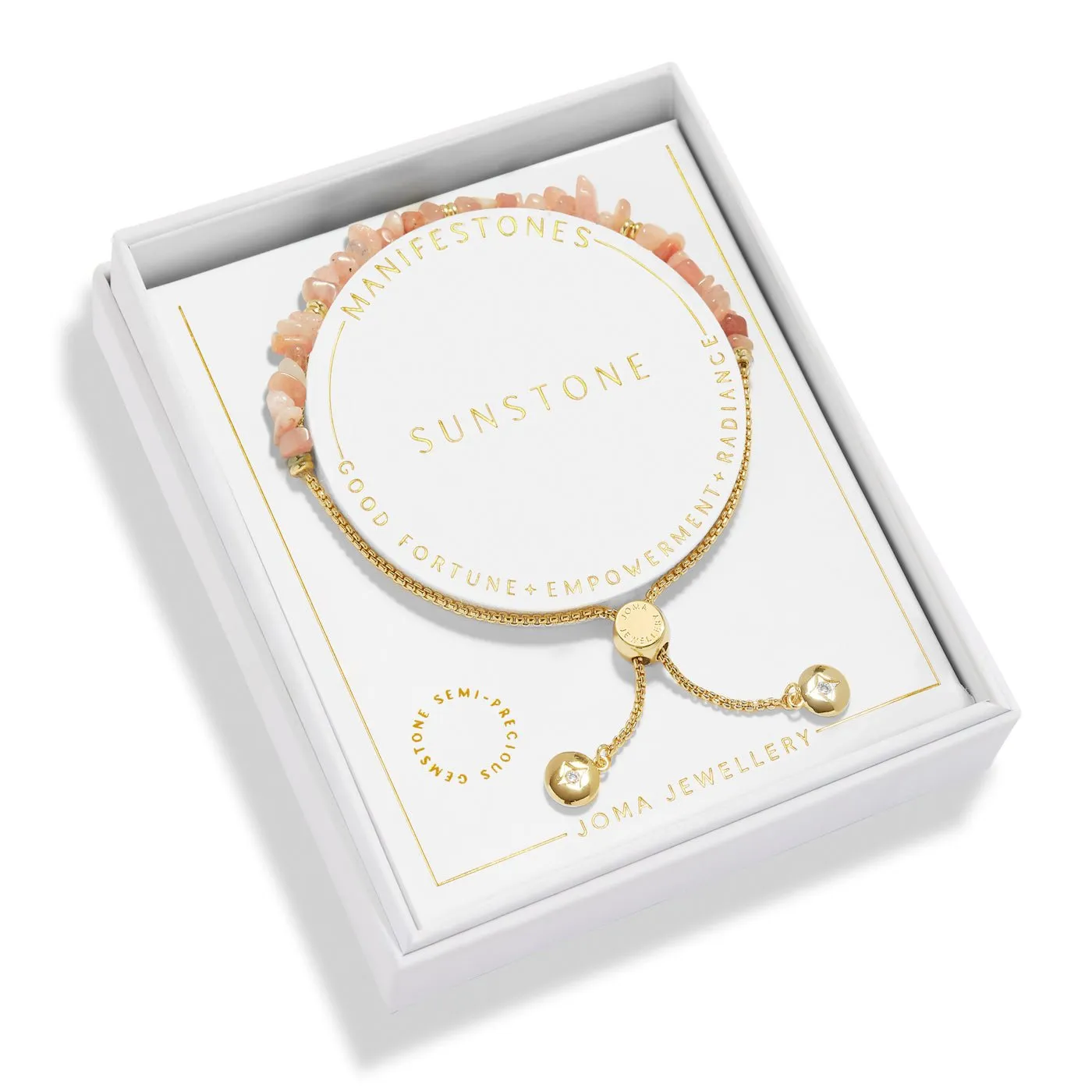 Manifestones Sunstone Gold Plated Bracelet 7448