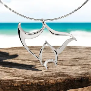 Manta Ray Necklaces for Women- Stingray Necklace Sterling Silver- Stingray Jewelry, Scuba Diving Jewelry, Ocean Inspired Fine Jewelry