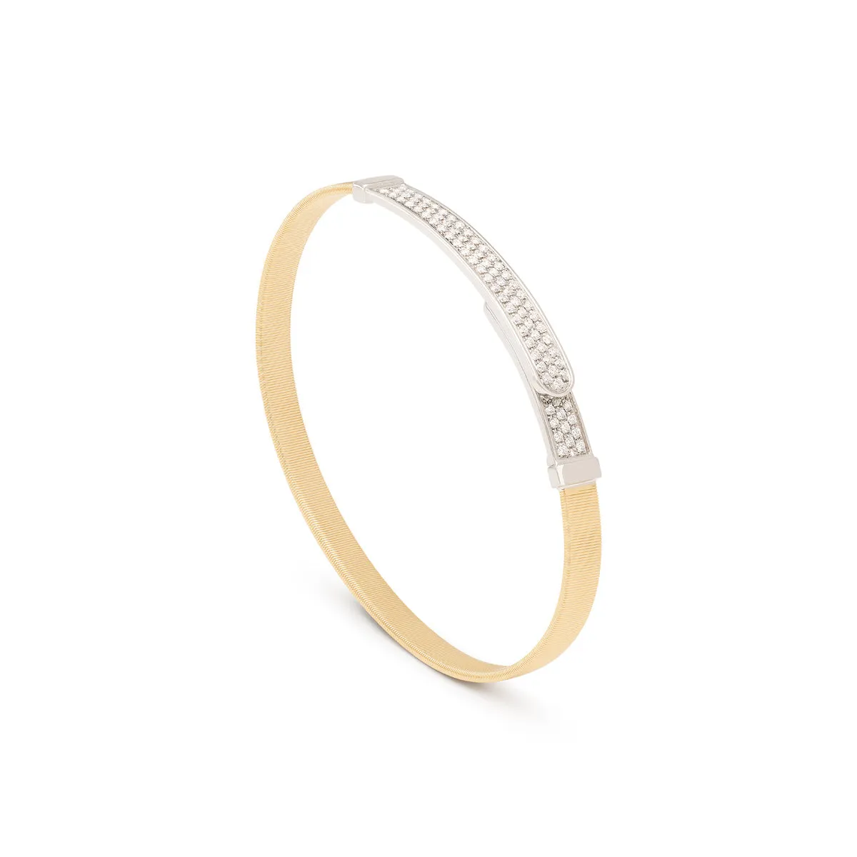 Marco Bicego Masai Coil And Diamond Pavé Thin Bangle Bracelet