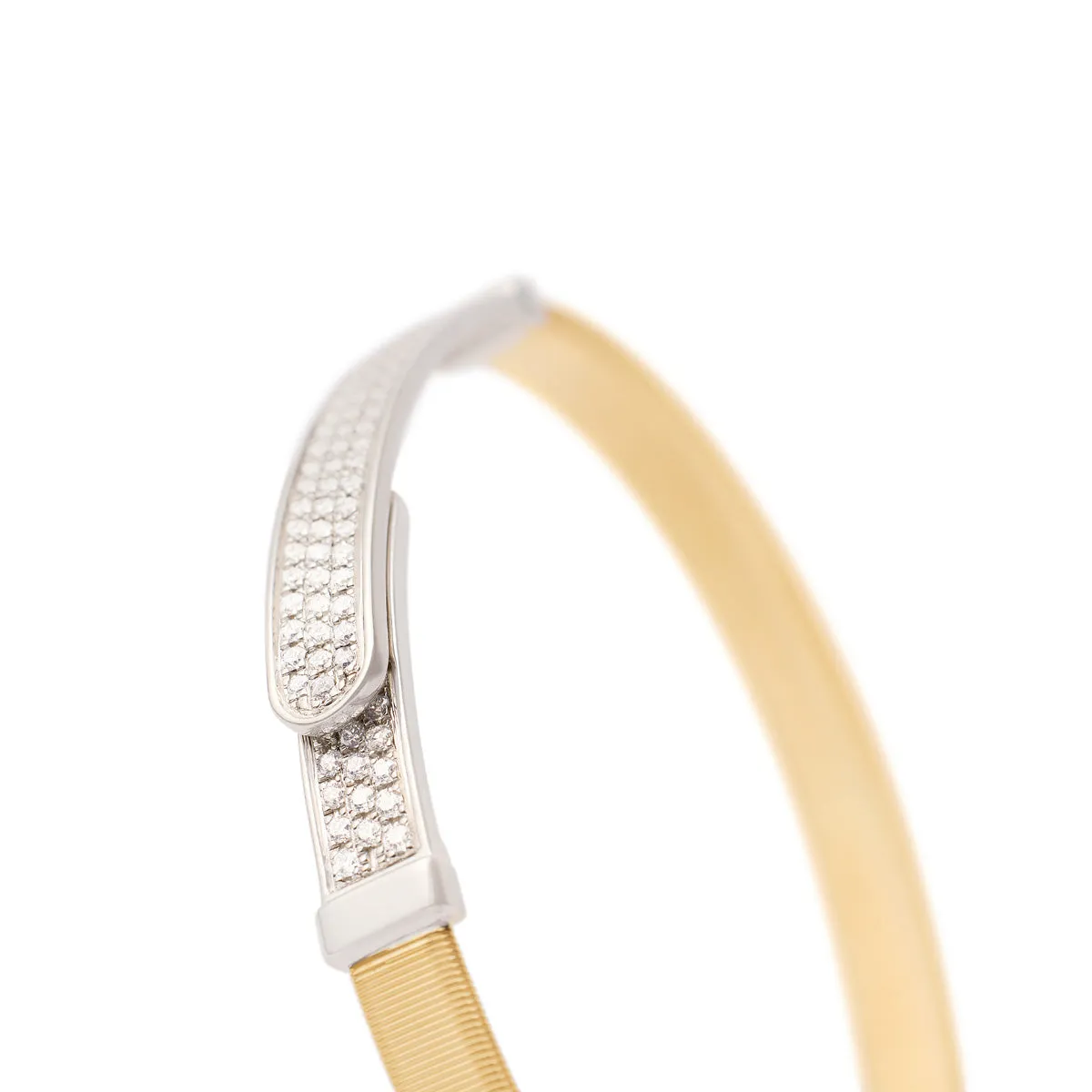 Marco Bicego Masai Coil And Diamond Pavé Thin Bangle Bracelet