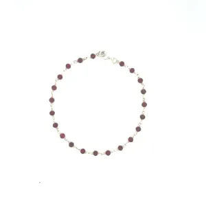 Maya Garnet Looping Wire Bracelet