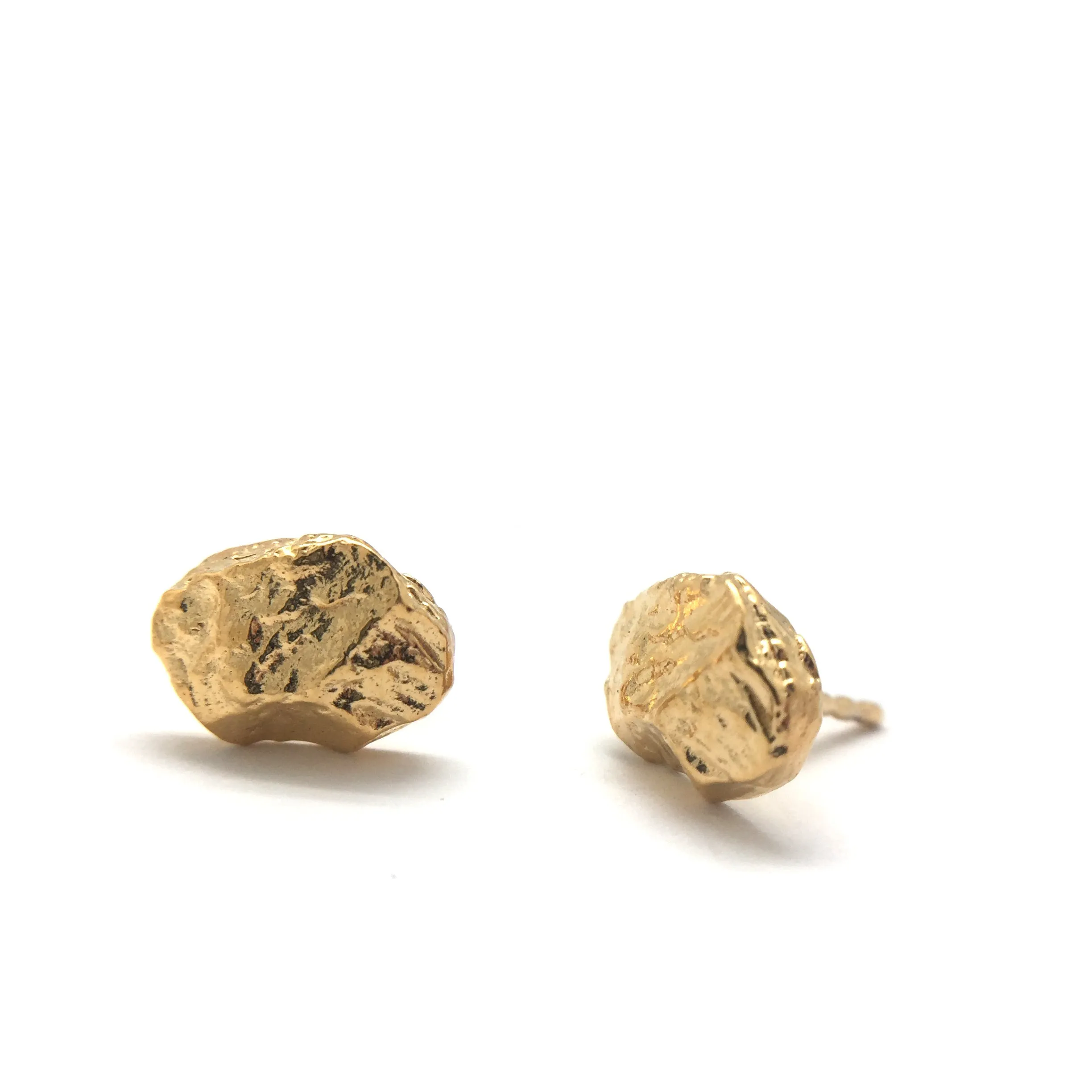 Medium Textured Gold Studs