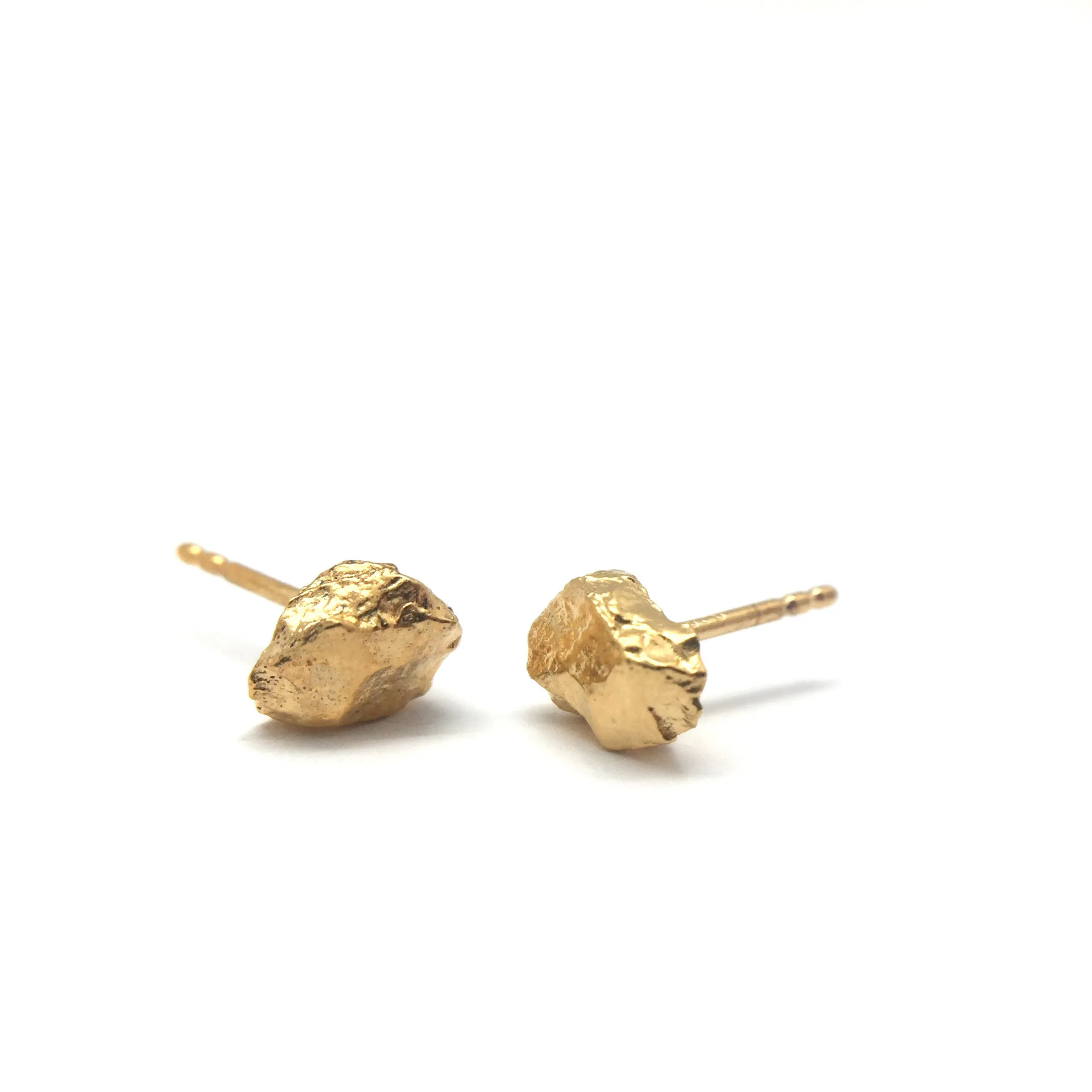 Medium Textured Gold Studs