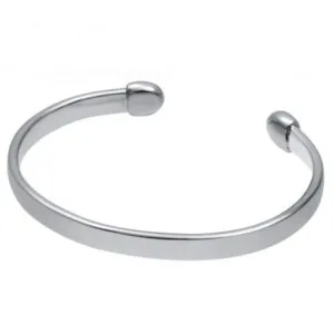 Men's Plain 925 Sterling Silver Torque Bangle Bracelet