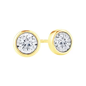 Mirage Bezel Diamond Stud Earrings 1/20ct