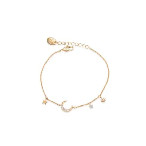 Moon & Star Cubic Zirconia Bracelet