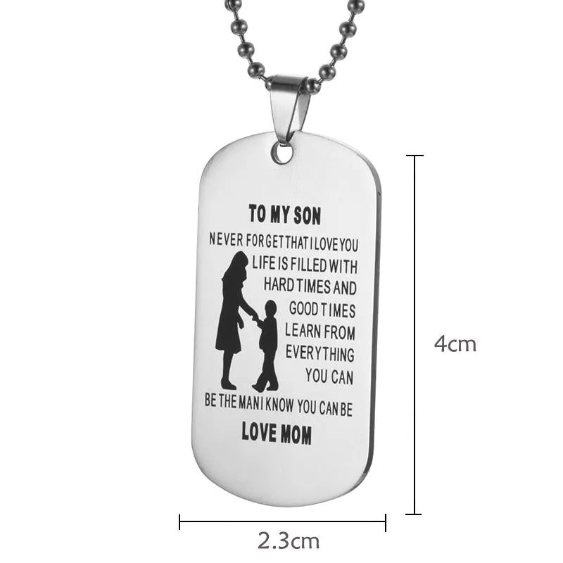 My Son Dog Tag Necklace