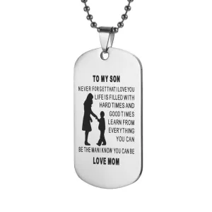 My Son Dog Tag Necklace