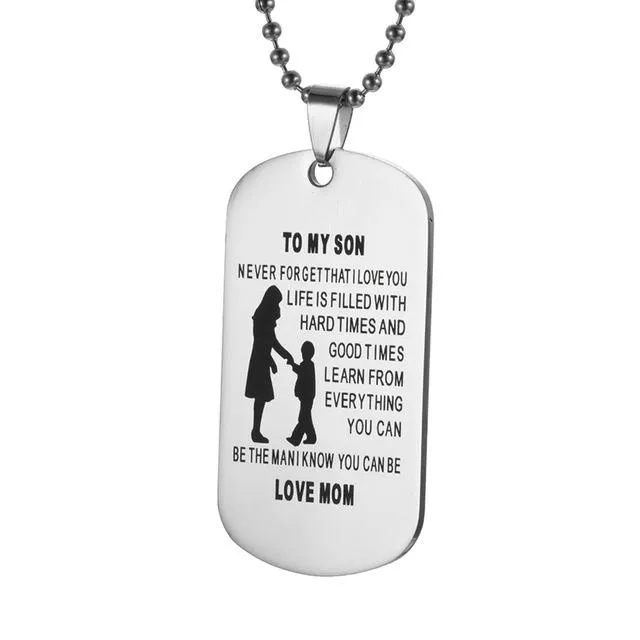 My Son Dog Tag Necklace