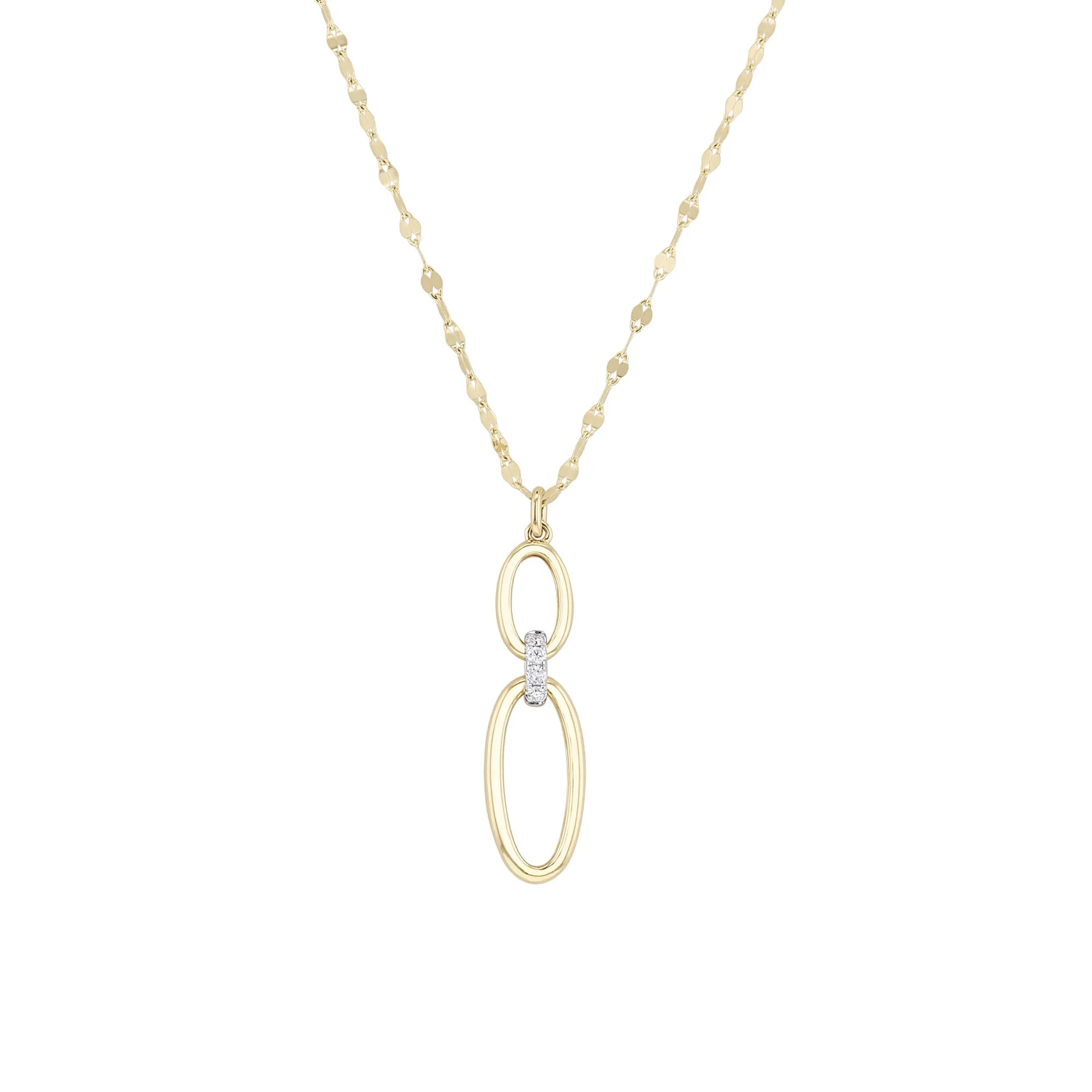 Oriana Oval Link Diamond Necklace