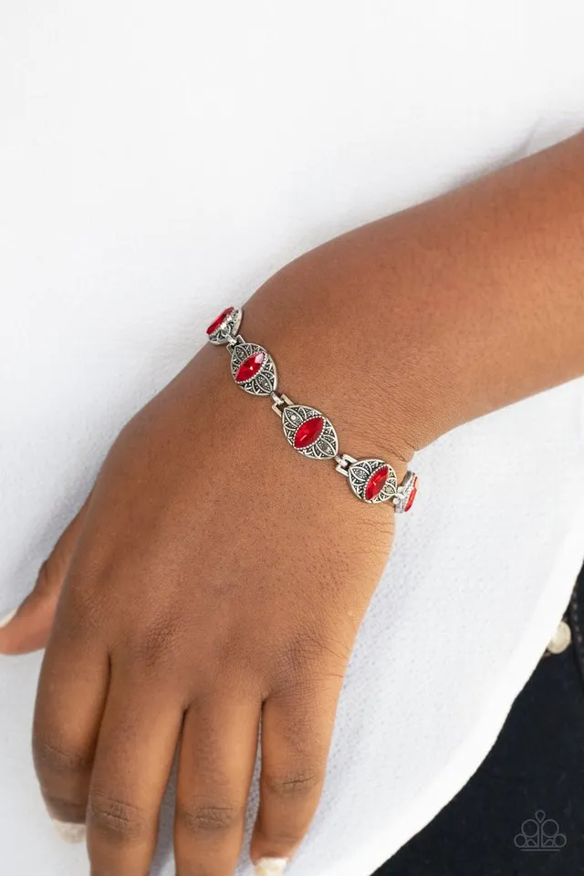 Paparazzi Bracelet ~ Crown Privilege - Red